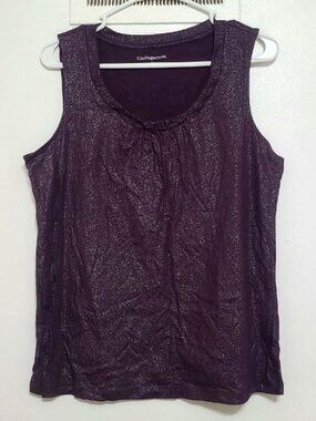 Purple Sleeveless Shimmer Top